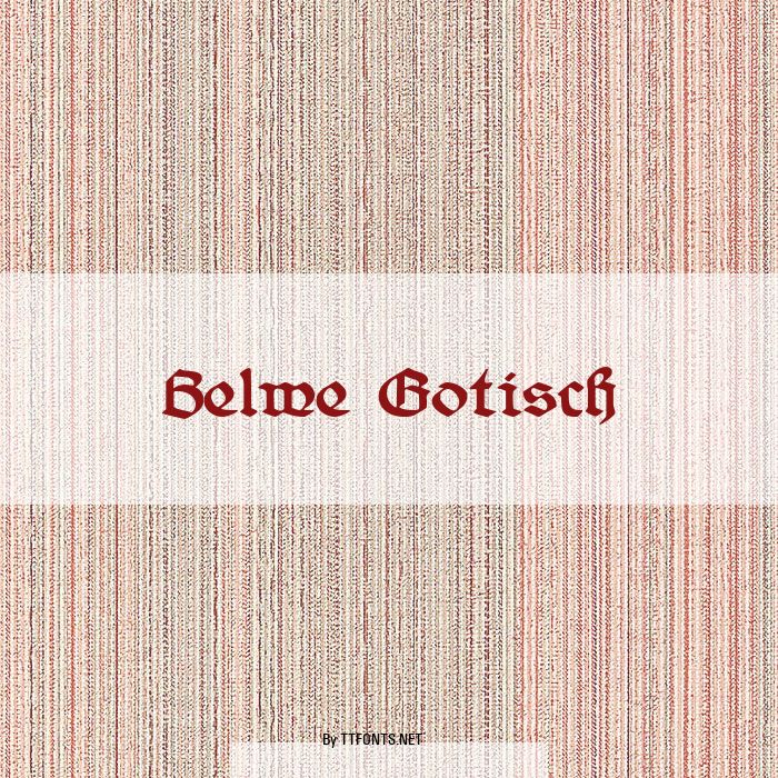 Belwe Gotisch example